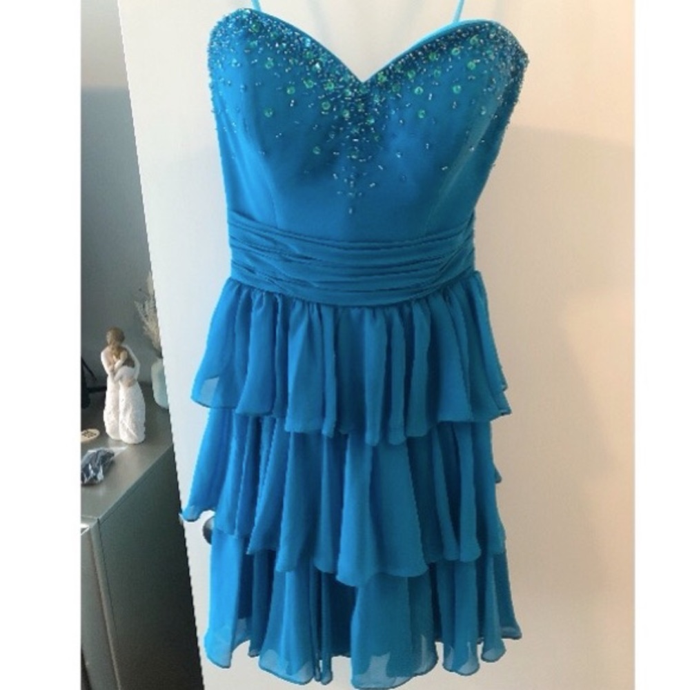 Lenz Collection Custom Sweetheart/Strapless jeweled cocktail dress
